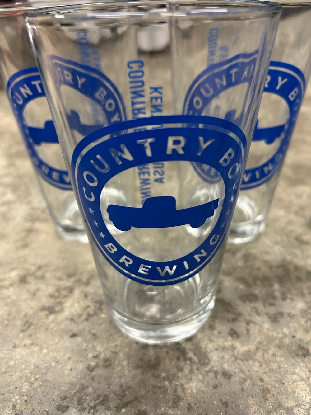 Country Boy Brewing Set of 6 Pint Glasses. New Never Used